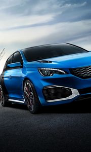 Preview wallpaper peugeot, 308 r, hybrid, blue, side view