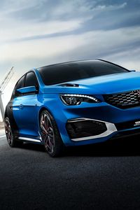 Preview wallpaper peugeot, 308 r, hybrid, blue, side view