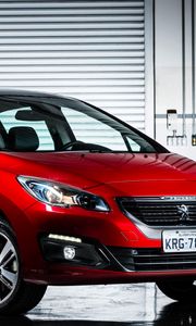 Preview wallpaper peugeot, 308, red, side view