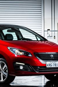 Preview wallpaper peugeot, 308, red, side view