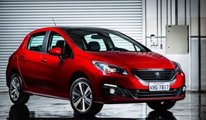 Preview wallpaper peugeot, 308, red, side view