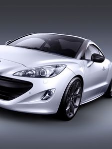 Preview wallpaper peugeot, rcz, sports car, coupe, front view