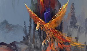 Preview wallpaper phoenix, bird, fantasy, art