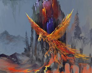 Preview wallpaper phoenix, bird, fantasy, art