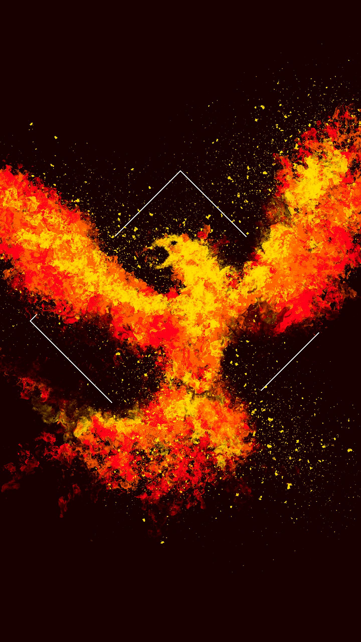 Fire burning Phoenix Bird with black background Illustration Stock Photo   Alamy