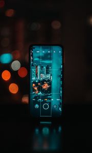 Preview wallpaper phone, city, night, dark, photo