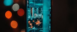 Preview wallpaper phone, city, night, dark, photo