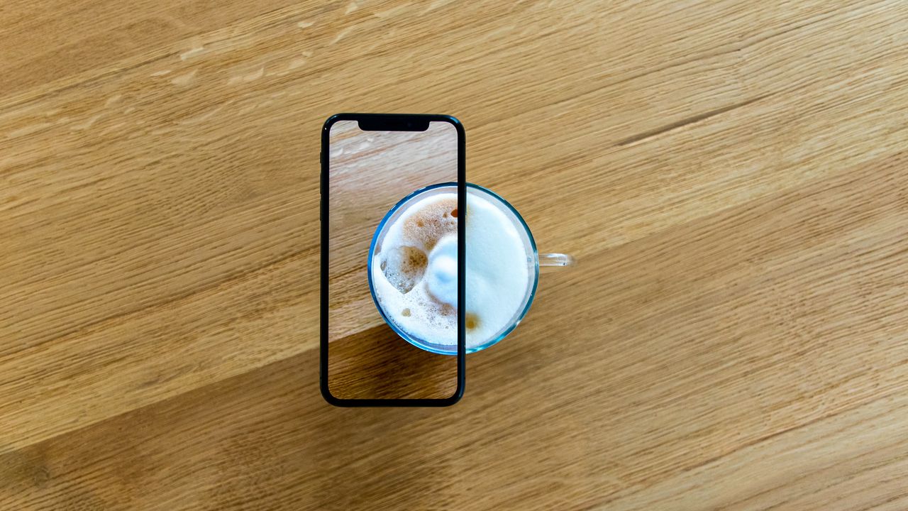 Wallpaper phone, coffee, cup, wooden