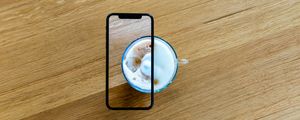 Preview wallpaper phone, coffee, cup, wooden