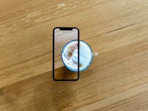 Preview wallpaper phone, coffee, cup, wooden