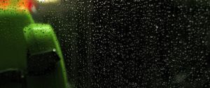 Preview wallpaper phone, glass, drops, rain, dark