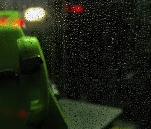 Preview wallpaper phone, glass, drops, rain, dark