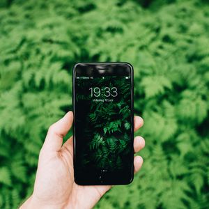Preview wallpaper phone, hand, grass, wallpaper