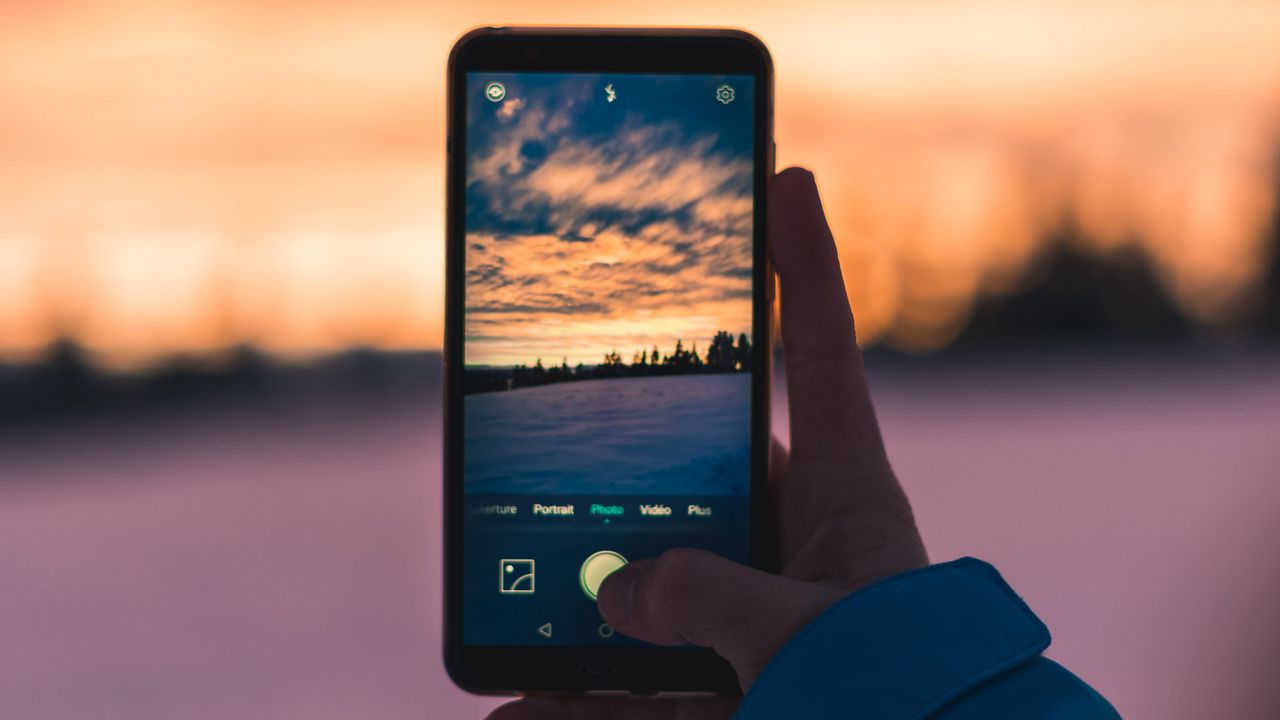 Wallpaper phone, hand, sunset, nature, photo