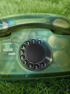 Preview wallpaper phone, old, grass, numbers, handset