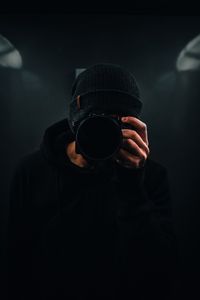 Preview wallpaper photographer, camera, dark, black