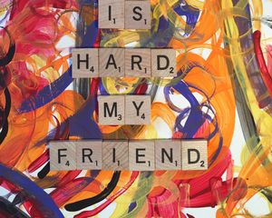 Preview wallpaper phrase, text, paint, stains, abstraction
