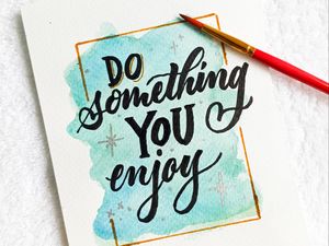 Preview wallpaper phrase, words, lettering, watercolor