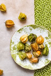 Preview wallpaper physalis, berries, fruits, plate