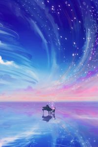 Preview wallpaper pianist, piano, musician, clouds