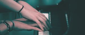 Preview wallpaper piano, hands, play, keys, music