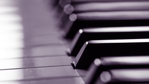 Preview wallpaper piano, keys, black and white, music