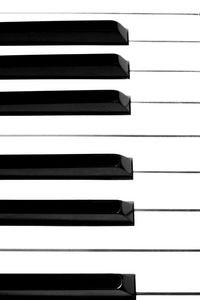 Preview wallpaper piano, keys, black and white, music, macro