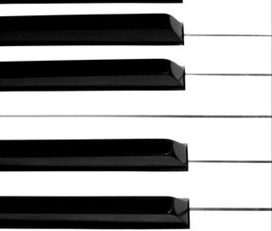 Preview wallpaper piano, keys, black and white, music, macro