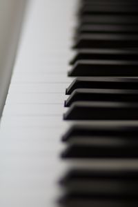 Preview wallpaper piano, keys, black and white, blur