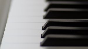 Preview wallpaper piano, keys, black and white, blur