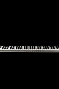 Preview wallpaper piano, keys, bw, minimalism