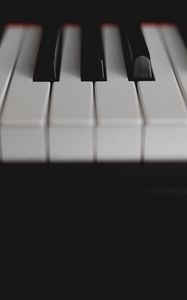 Preview wallpaper piano, keys, bw, musical instrument, music