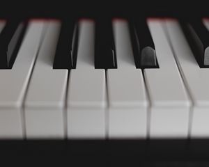 Preview wallpaper piano, keys, bw, musical instrument, music