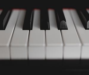Preview wallpaper piano, keys, bw, musical instrument, music