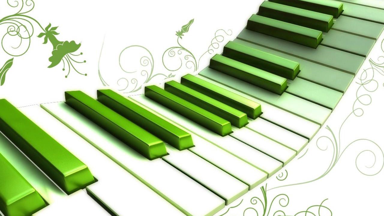 Wallpaper piano, keys, colorful, pattern