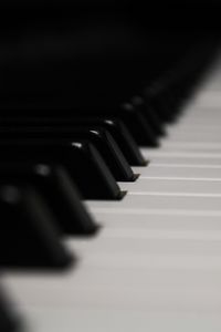 Preview wallpaper piano, keys, music, black and white