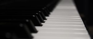Preview wallpaper piano, keys, music, black and white