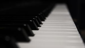 Preview wallpaper piano, keys, music, black and white