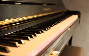 Preview wallpaper piano, keys, music, musical instrument, glow