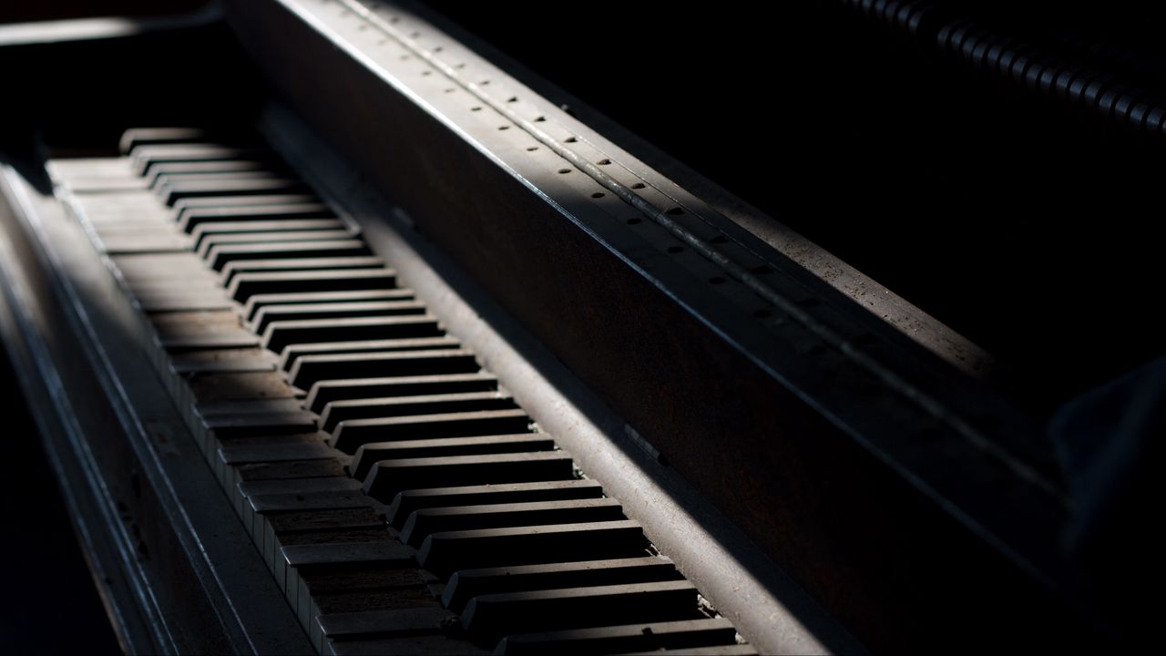 Wallpaper piano, keys, musical instrument, music, old