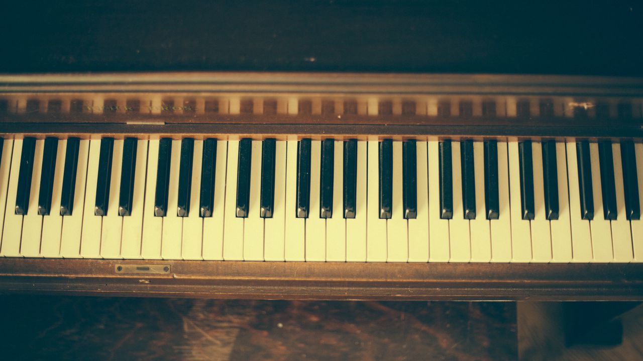 Wallpaper piano, musical instrument, keys