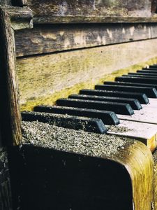 Preview wallpaper piano, old, dust, keys