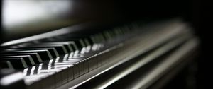 Preview wallpaper piano, piano keys, music, blur