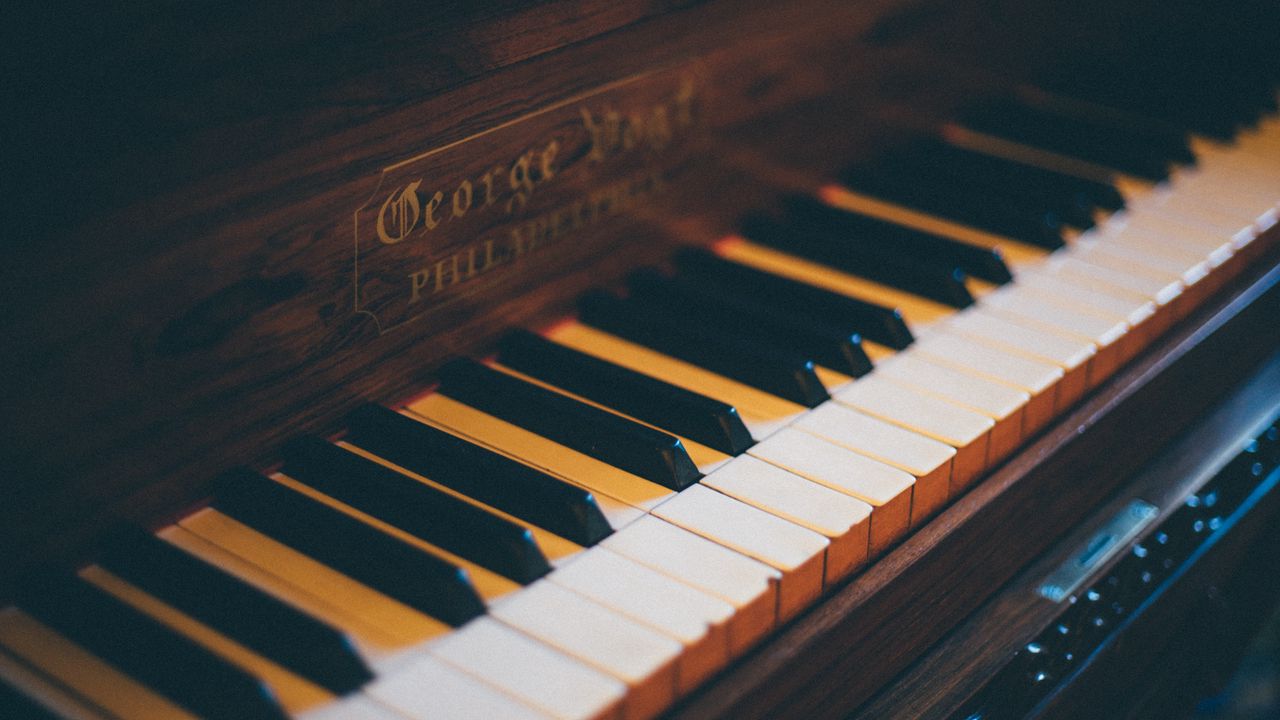 Wallpaper pianos, keys, musical instrument, blur