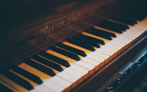Preview wallpaper pianos, keys, musical instrument, blur