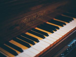 Preview wallpaper pianos, keys, musical instrument, blur