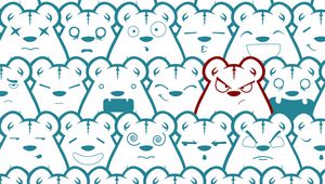 Preview wallpaper picture, bear, emotions, blue, red