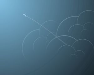 Preview wallpaper picture, plane, clouds, flying