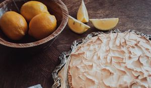 Preview wallpaper pie, dessert, lemon, slices, food