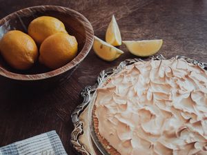 Preview wallpaper pie, dessert, lemon, slices, food